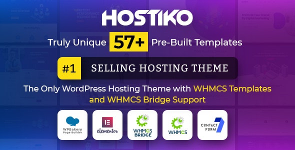 Hostiko主题V60.0.0 一款用于主机、服务器托管的wordpress主题（WHMCS）