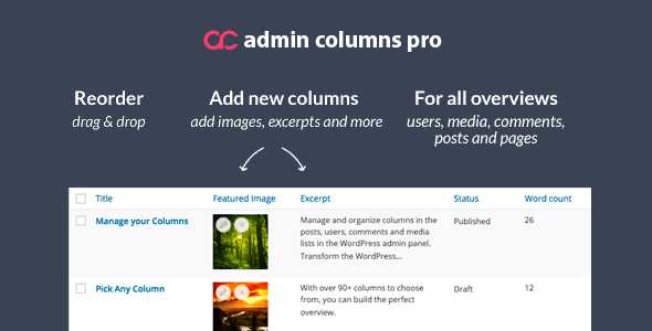 Admin Columns Pro插件6.4.1 : 强大的wordpress后台列管理插件